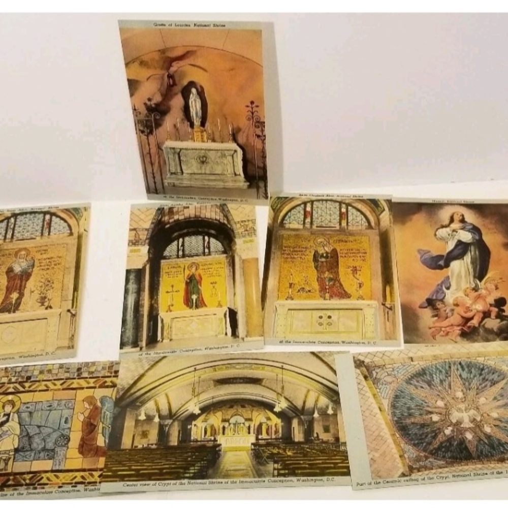 Antique 15 Postcard‎ Set - National Shrine of the Immaculate Conception - Picture 7 of 10